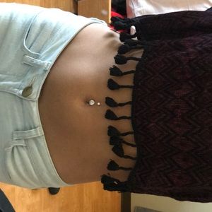 Maroon Tribal Print tank top